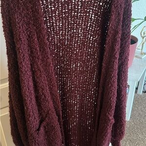 American Eagle Outfitters Maroon Cardigan